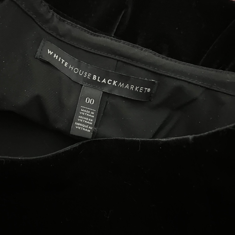 WHBM Velvet midi pencil skirt - black - Picture 4 of 4